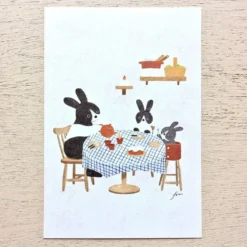 Hyogensha Cozyca Mariko Fukuda Postcard – Tea Time