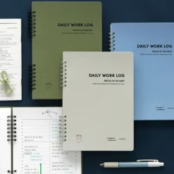 Iconic Daily Work Log – A5 Timeline & Checklist Notebook