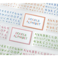 Iconic Doodle Alphabet Kiss-Cut Sticker Roll