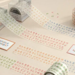 Iconic Doodle Alphabet Kiss-Cut Sticker Roll
