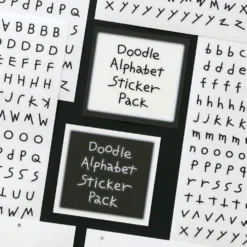 Iconic Doodle Alphabet Sticker Pack (6 Sheets)