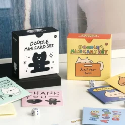 Iconic Doodle Mini Card Set – 24 Mini Cards with Box