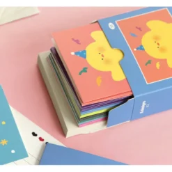 Iconic Happy Mini Card Set — 24 Assorted Blank Cards with Envelopes