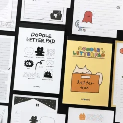 Iconic Doodle B5 Letter Paper Pad – 9 Designs, 63 Sheets