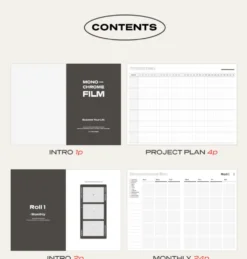 Iconic Monochrome Undated Planner [12 Months]