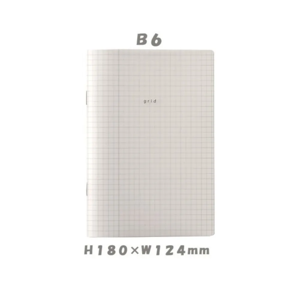 Isshoni Slim Grid Notebook - A6, B6, A5