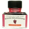 J Herbin Fountain Pen Ink Bottle -- Rouge Bourgogne : Burgundy