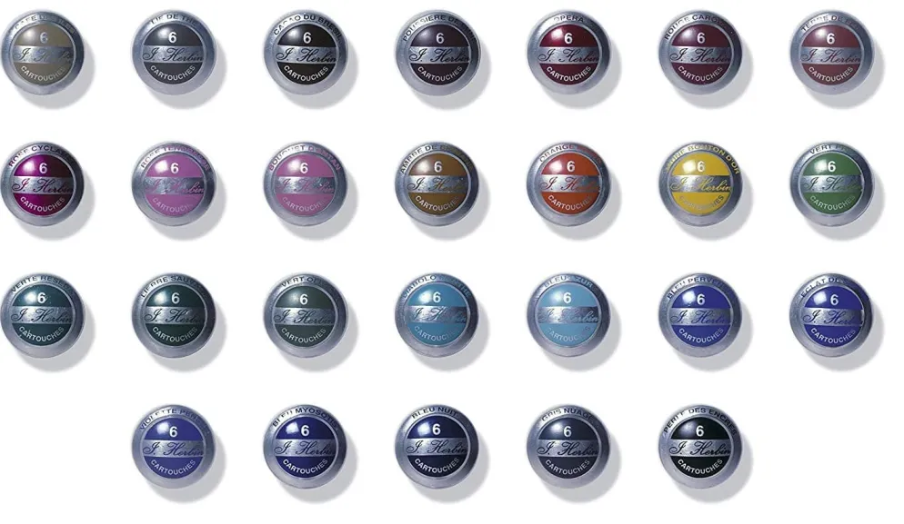 J Herbin Ink Cartridges Tin