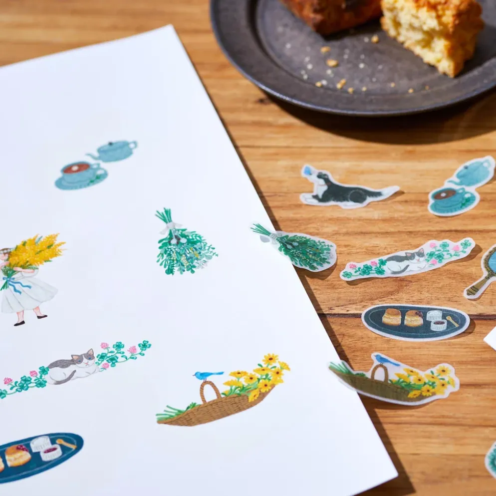 KING JIM KITTA Flake Stickers