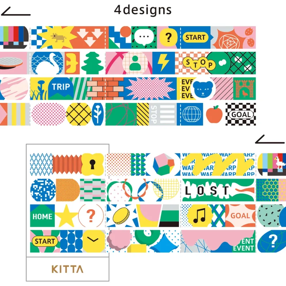 KING JIM KITTA Jabara Folding Washi Tape