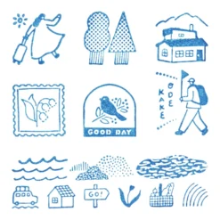 KING JIM Kori Jirushi Clear Stamps vol.2 — Set of 6