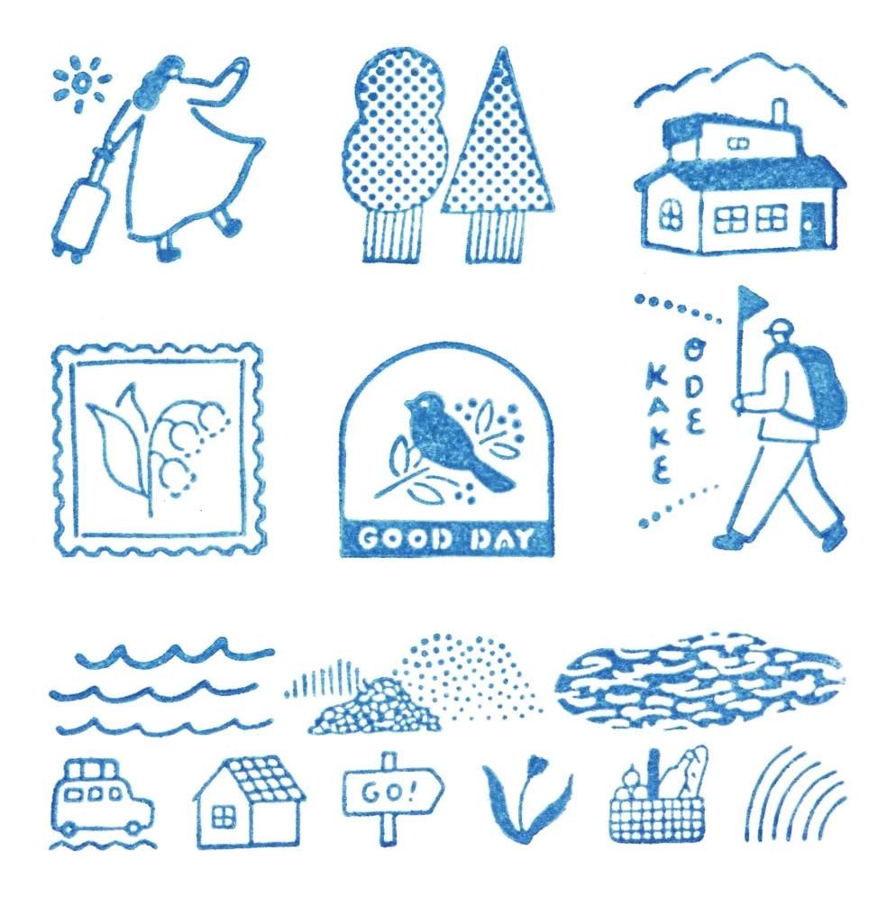 KING JIM Kori Jirushi Clear Stamps vol.2 — Set of 6