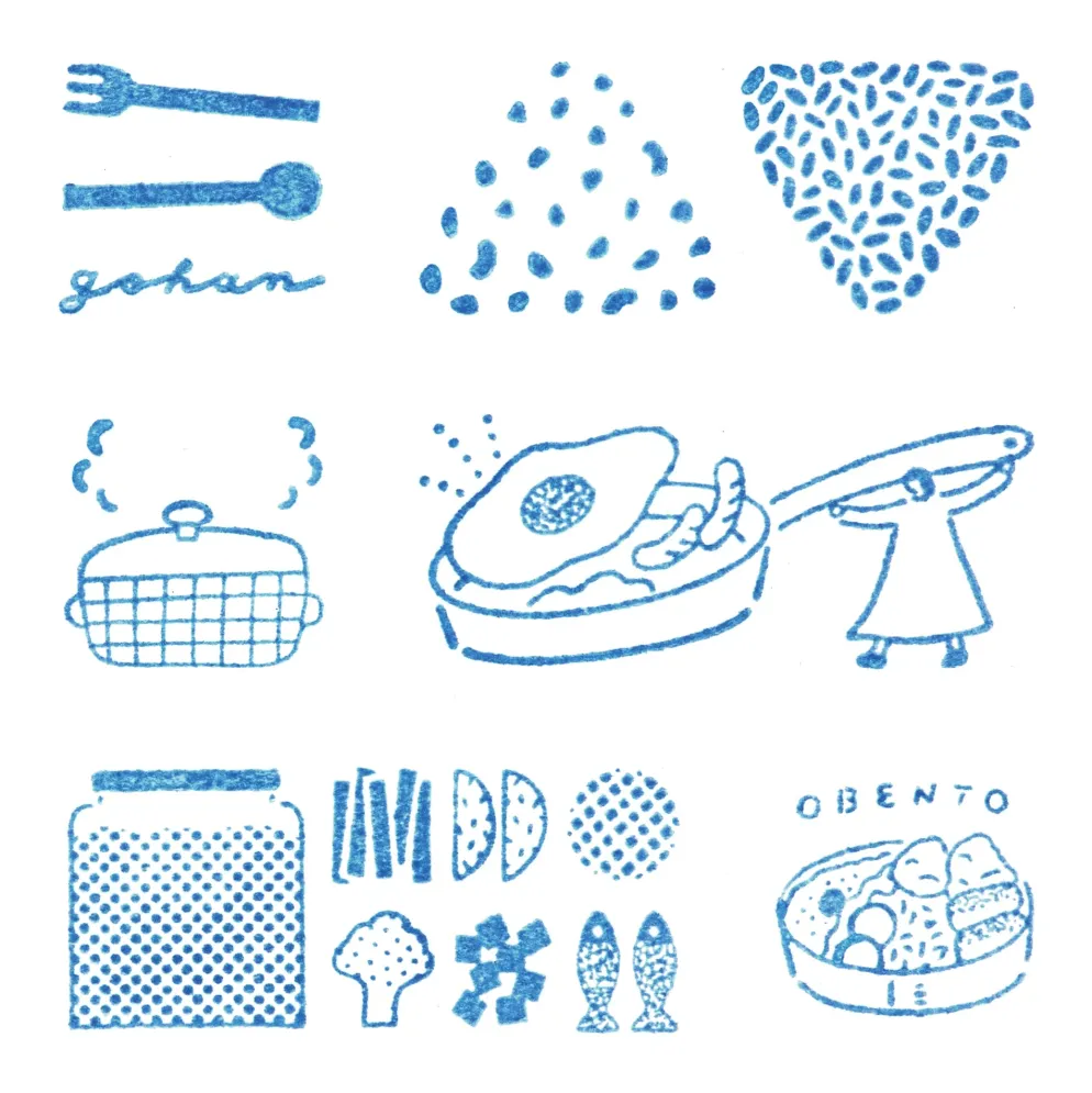 KING JIM Kori Jirushi Clear Stamps vol.2 — Set of 6