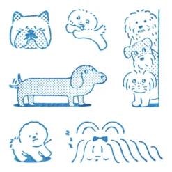 KING JIM Kori Jirushi Clear Stamps vol.2 — Set of 6