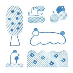 KING JIM Kori Jirushi Clear Stamps vol.2 — Set of 6