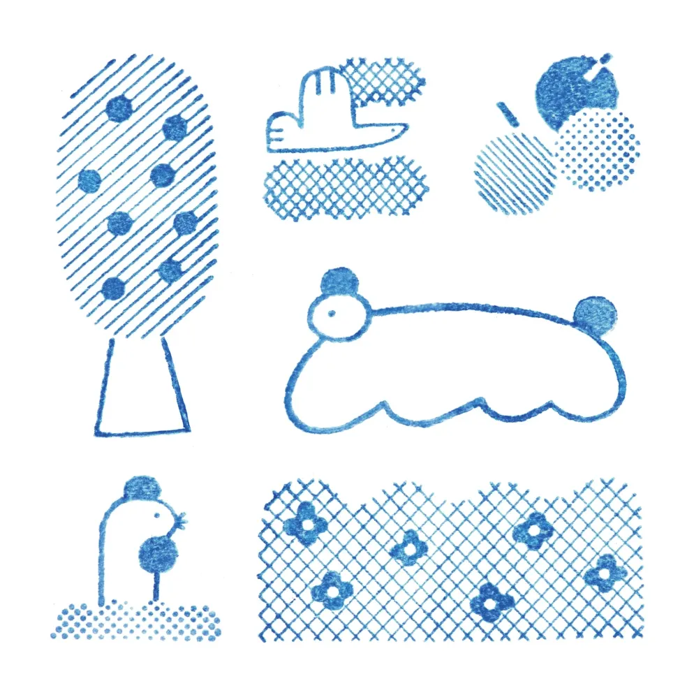 KING JIM Kori Jirushi Clear Stamps vol.2 — Set of 6