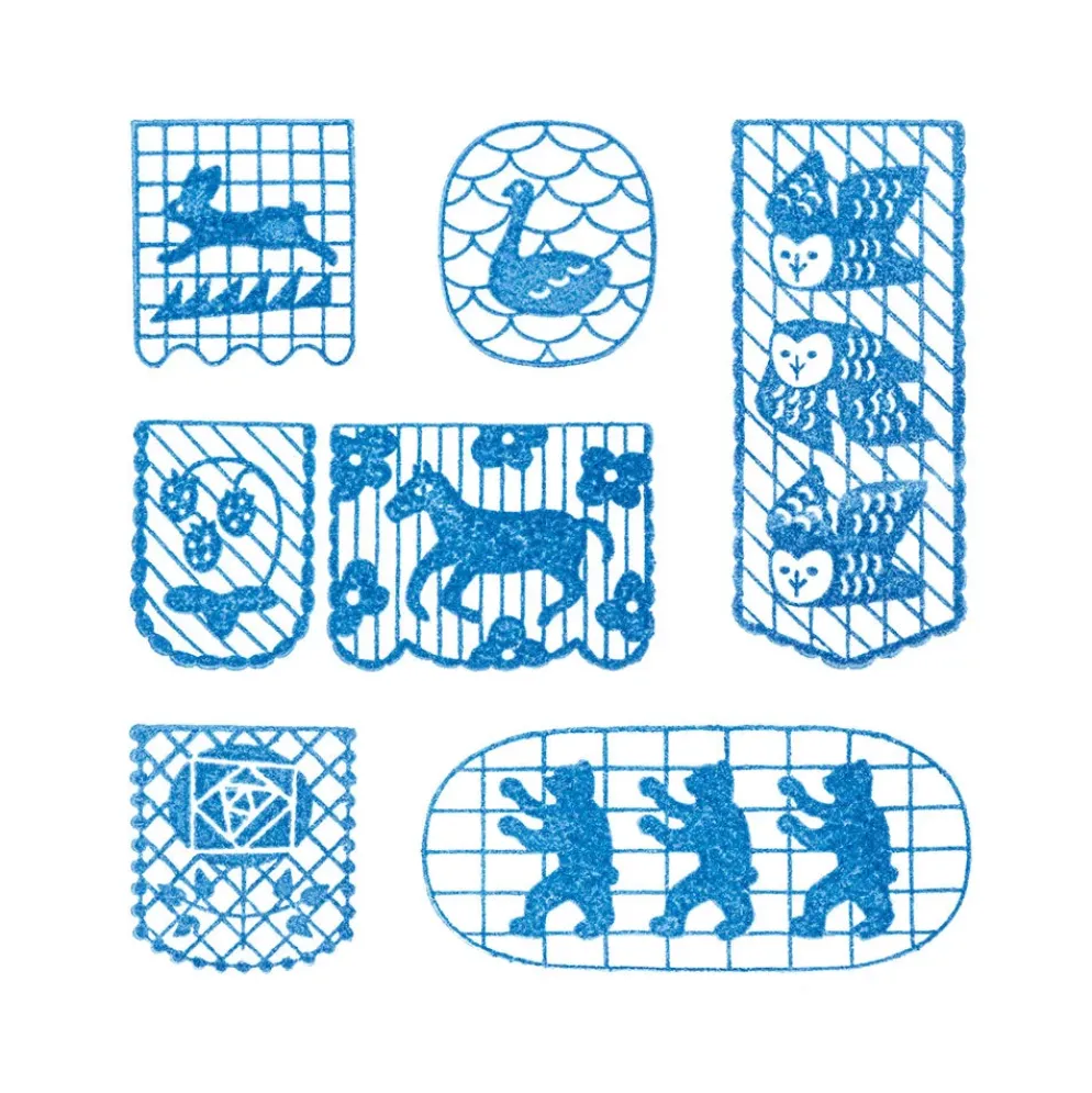 KING JIM Kori Jirushi Clear Stamps — Set of 6