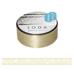 KING JIM SODA Foil & Die-Cut Masking Tape 15mm