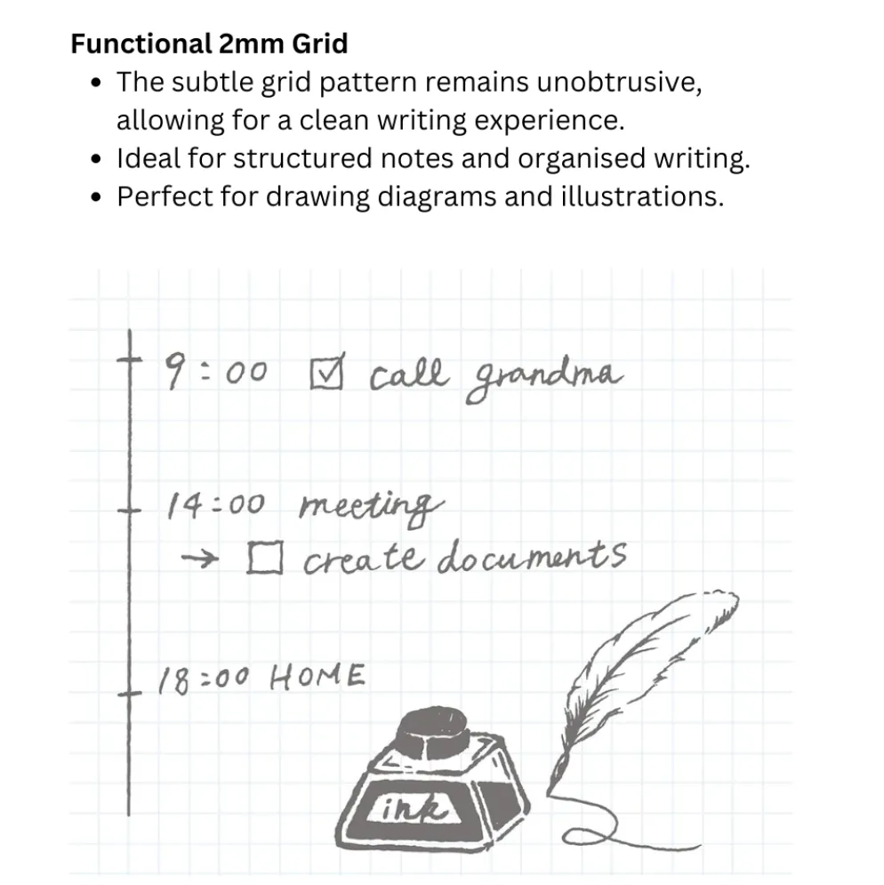 Kleid Notes Tiny Grid B6 Notebook