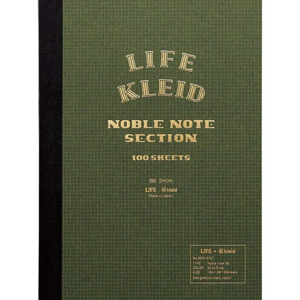 Kleid x Life Noble Notebook, 2mm Grid Paper, B6