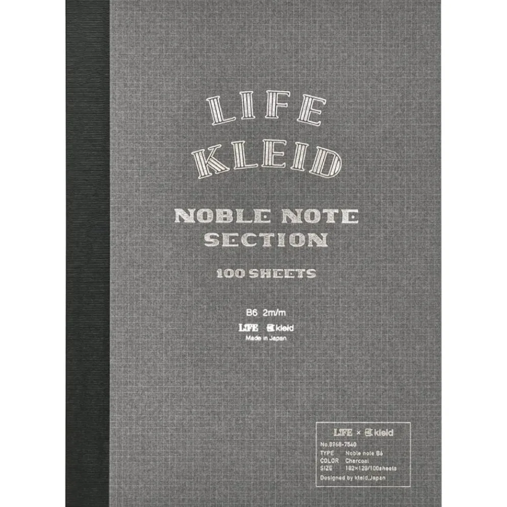 Kleid x Life Noble Notebook, 2mm Grid Paper, B6