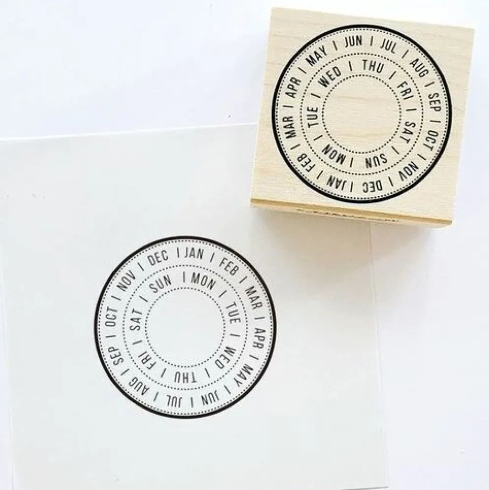 Kodomo No Kao Bullet Journal Stamp - Circular Calendar