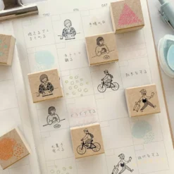Kodomo No Kao Wooden Stamps - Everyday Life Series