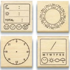 Kodomo No Kao Wooden Stamps - Journal Stamp Club Planner Stamps