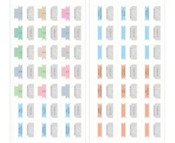 Kokuyo Jibun Techo Goods Index tabs for Standard