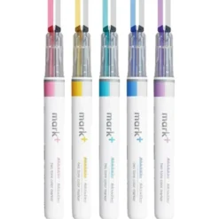 Kokuyo Mark+ Dual Colour Highlighter – Gentle Grey & Soft Hues, Clever Twin Tip