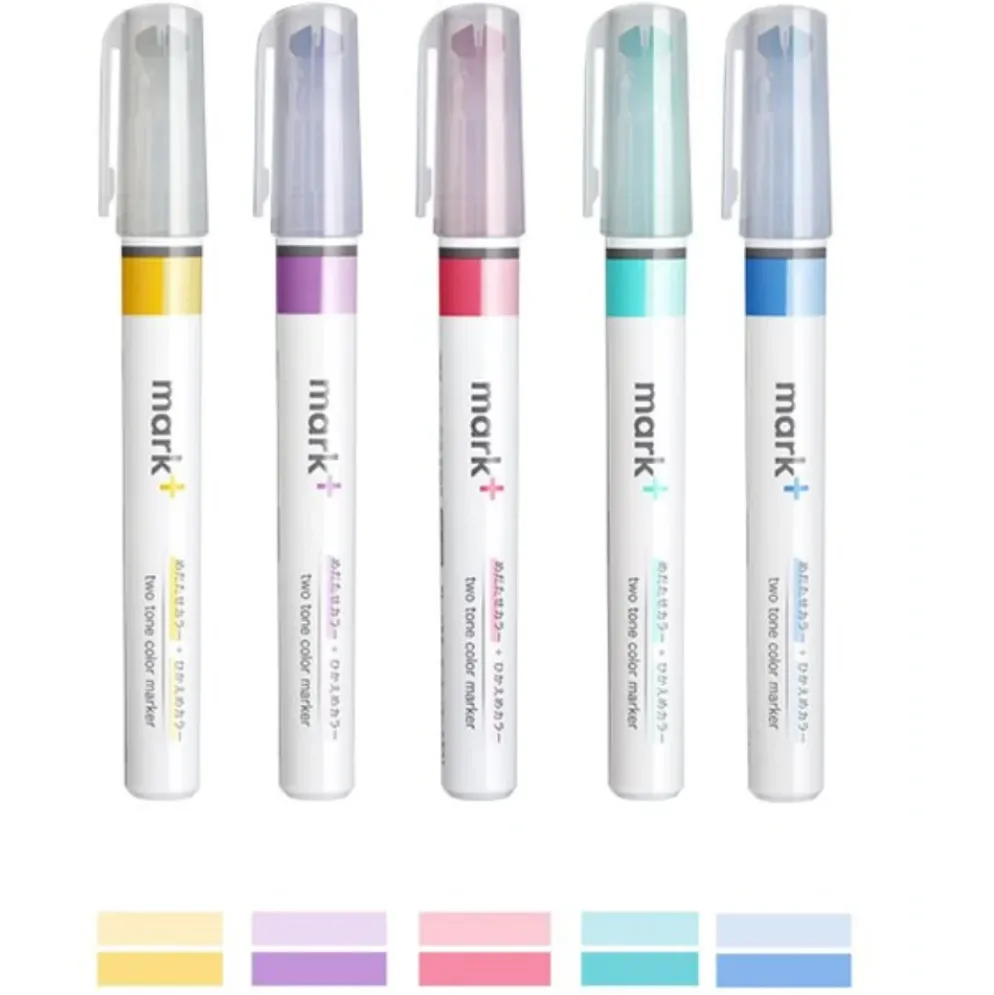Kokuyo Mark+ Two Tone Colour Marker Highlighter