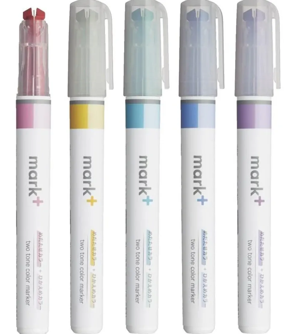 Kokuyo Mark+ Two Tone Colour Marker Highlighter
