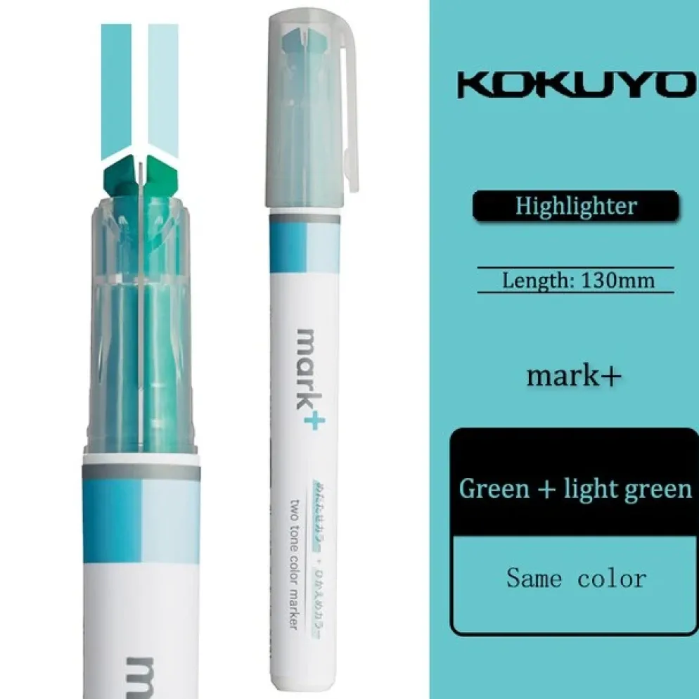 Kokuyo Mark+ Two Tone Colour Marker Highlighter