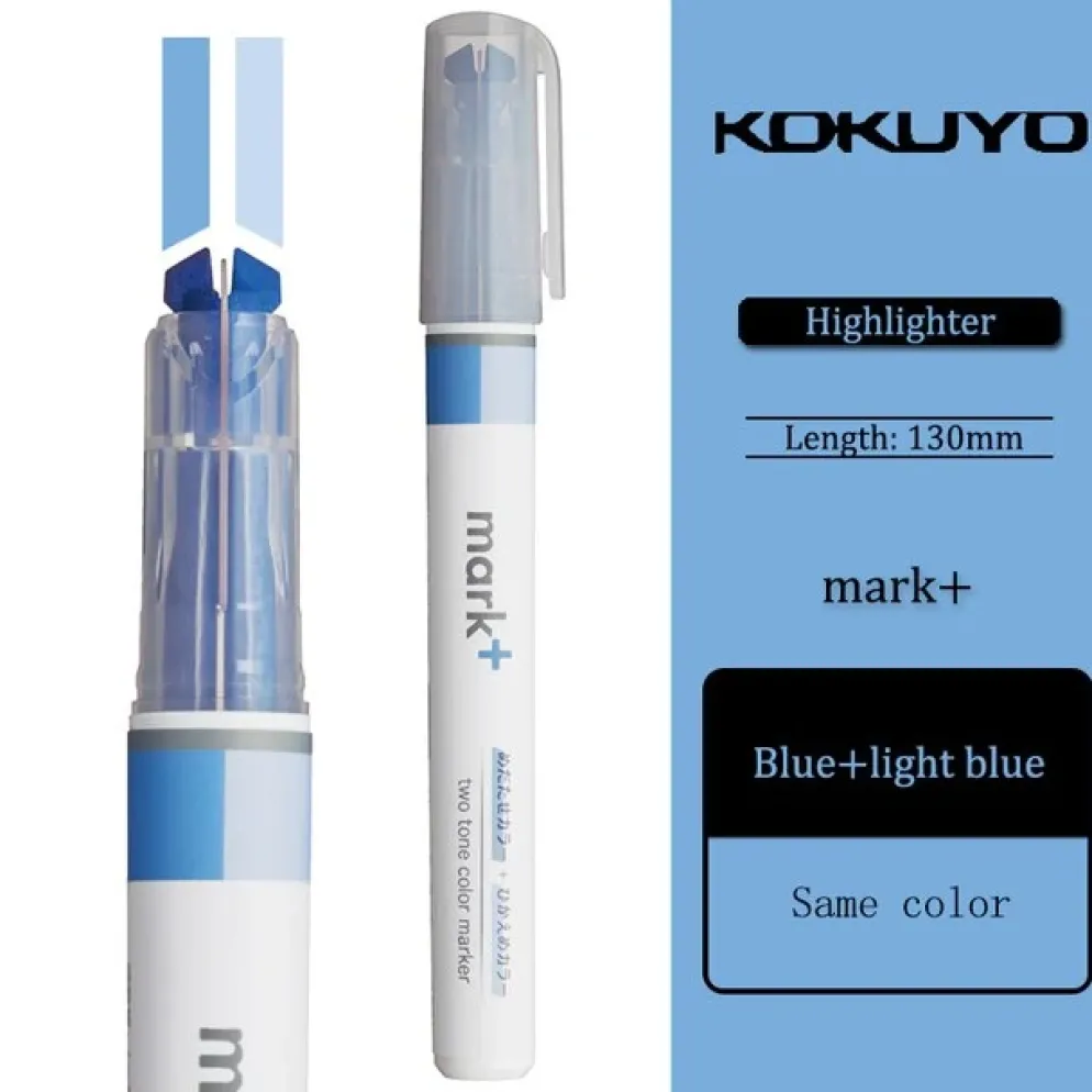 Kokuyo Mark+ Two Tone Colour Marker Highlighter