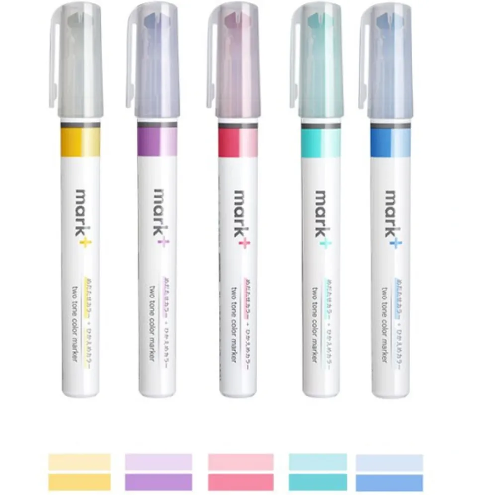Kokuyo Mark+ Two Tone Colour Marker Highlighter