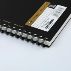 Kokuyo Soft Ring Notebook Black A5 — Grid and Ruled