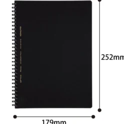 Kokuyo Soft Ring Notebook Black B5 — Ruled and Grid
