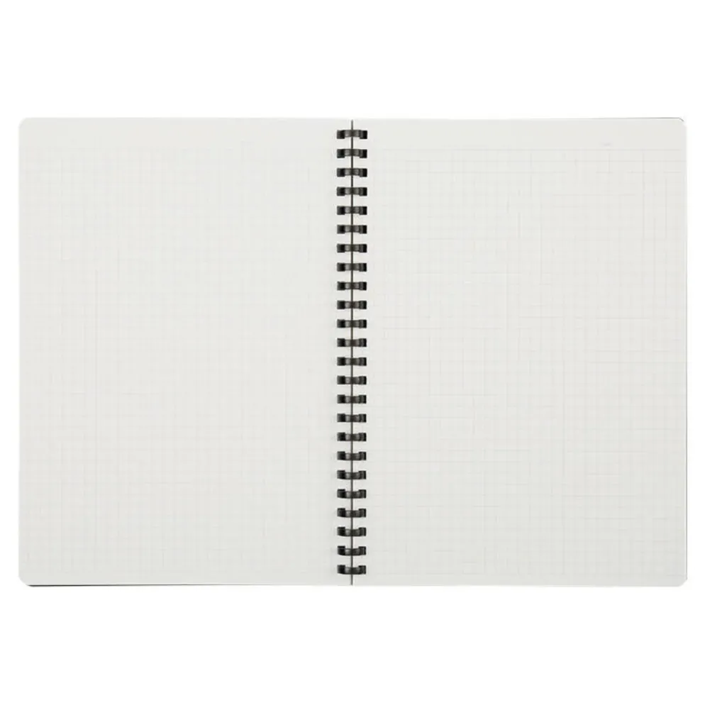 Kokuyo Soft Ring Notebook Black B5 — Ruled and Grid
