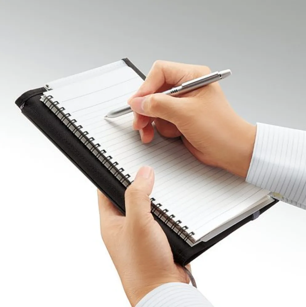 Kokuyo Systemic Cover Notebook 6 mm Rule Semi B5 Black