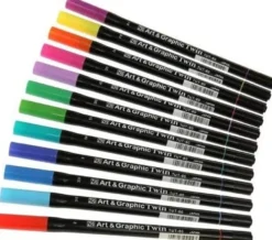 Kuretake ZIG Art & Graphic Twin Marker [12 colour set]