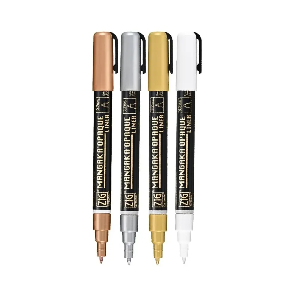 Kuretake ZIG Cartoonist Mangaka Opaque Liner 4 Colour Set