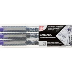 Kuretake ZIG Cartoonist Mangaka Violet Assortment Set