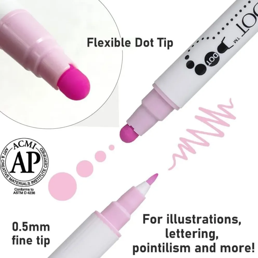 Kuretake ZIG Clean Color Dot Marker Pen (Set of 4)