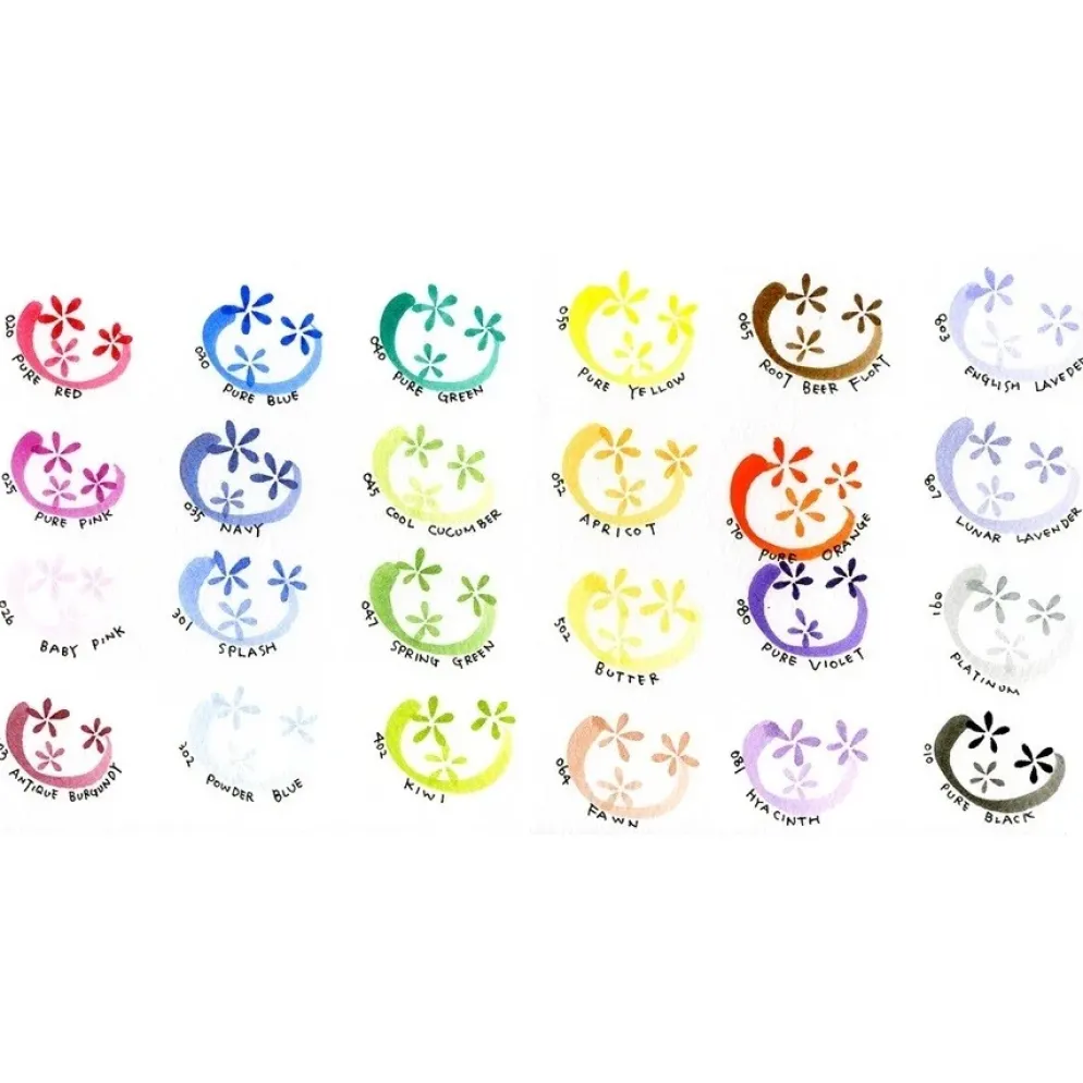 Kuretake ZIG Memory System Brushables - Pastel 6 Colours Set