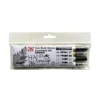 Kuretake ZIG Twin Black Marker Assortment Set - 4 Dual-Tip Pens