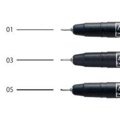 Kuretake ZIG Cartoonist Mangaka Black Assortment Set (Set of 3)
