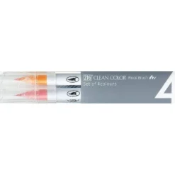 Kuretake ZIG Clean Color Real Brush - Set of 4 colours - Pale colours