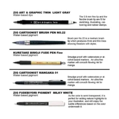 Kuretake ZIG Inktober Illustration Basic Set 2