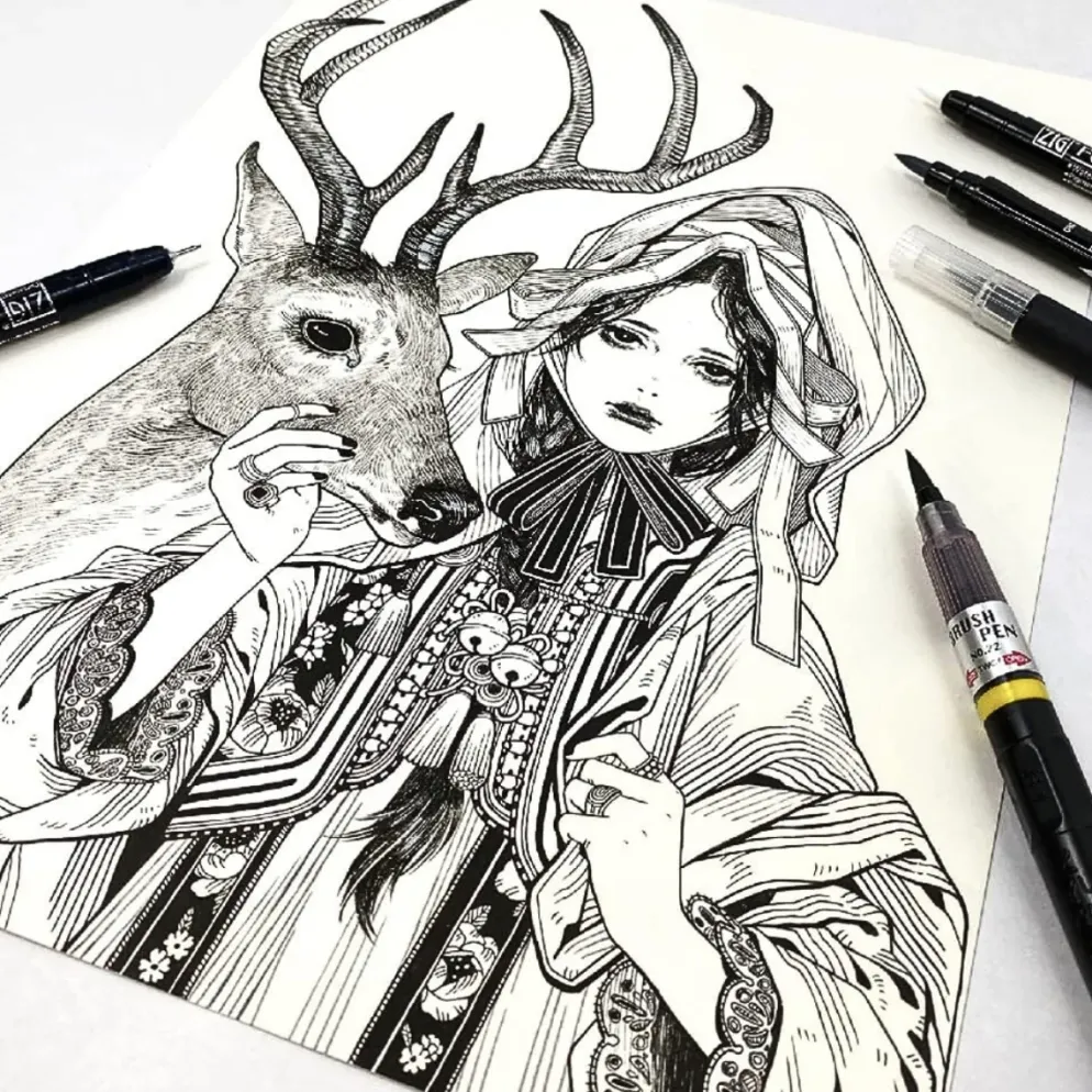Kuretake ZIG Inktober Illustration Basic Set 2