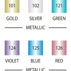 Kuretake ZIG Memory System Calligraphy Metallic Colours (Set of 6 colors)